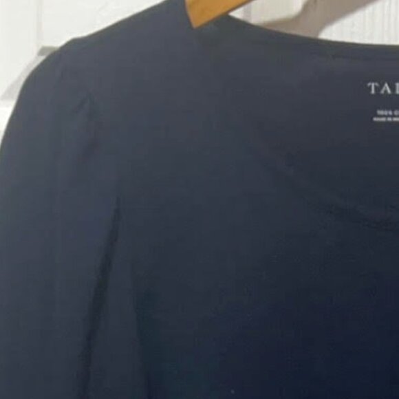 Brand New Trendy Talbots Nacy Blue Shirt with White Embroidery Size S NWT - Picture 2 of 5